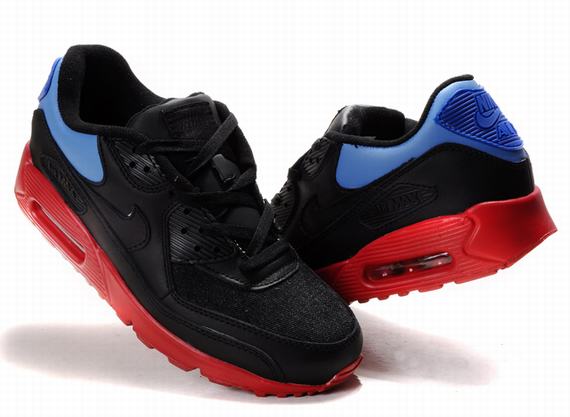 New Men'S Nike Air Max Black/Dodgerblue/Red